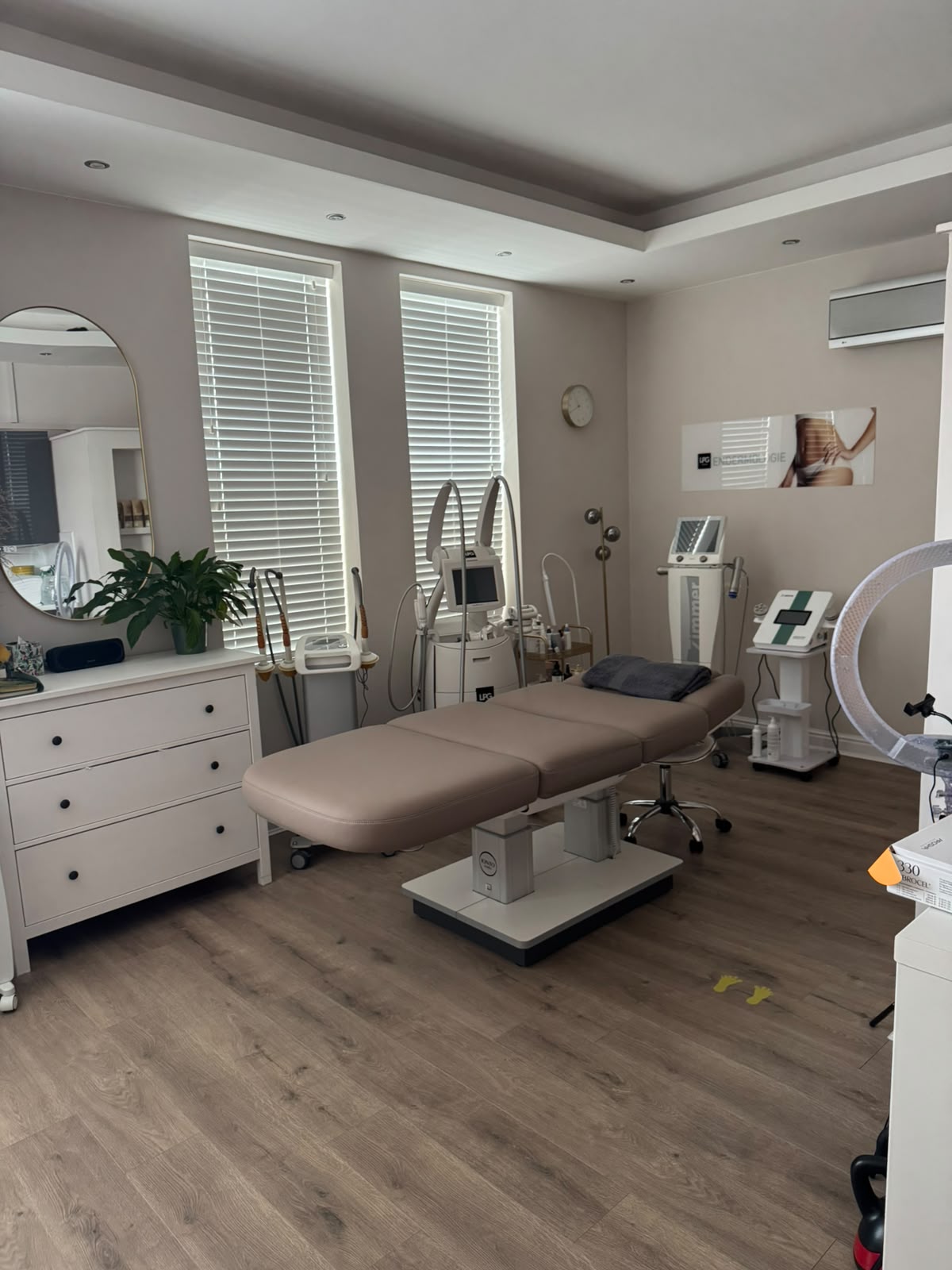Treatment room at Endermika Beauty Studio in Prestwich, Manchester